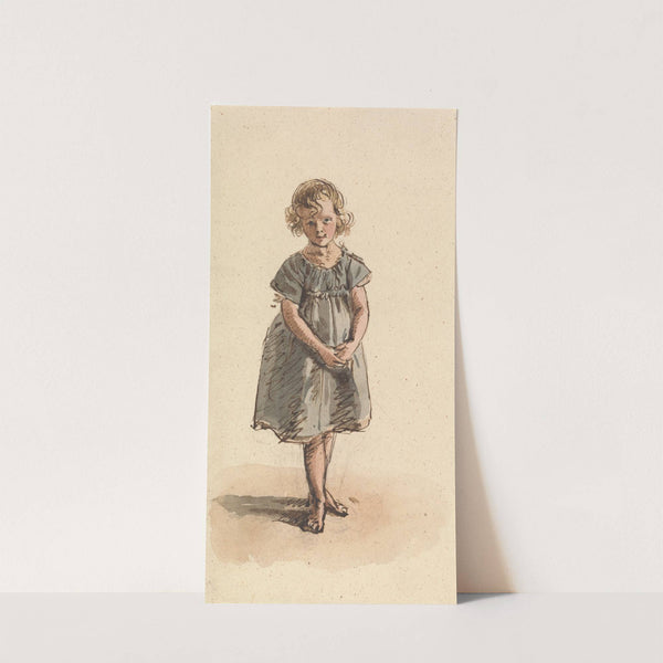Young Girl Standing Barefoot by William Henry Hunt