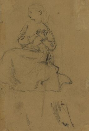 Young girl with clasped hands