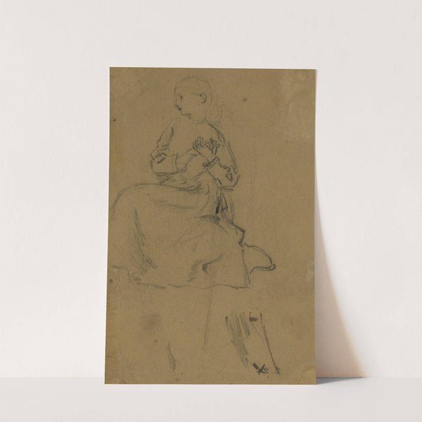 Young girl with clasped hands by Alfred Rudolph Waud