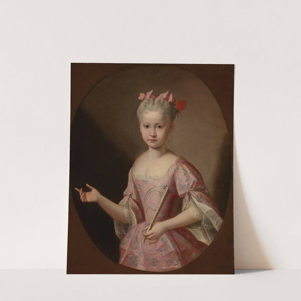 Young girl with fan by Anonymous