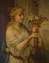 Young girl with flowers