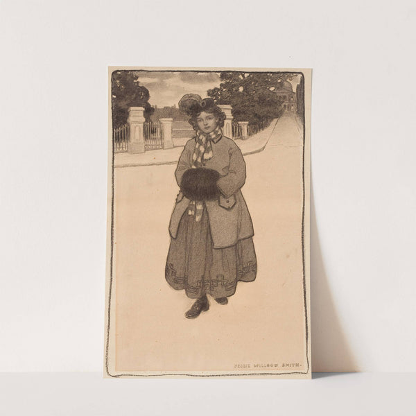 Young Girl with Muff by Jessie Willcox Smith