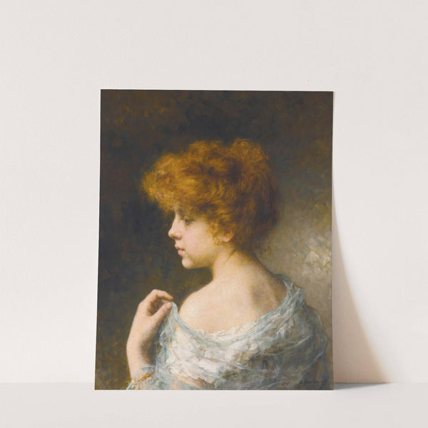 Young girl with red hair by Alexei Harlamoff
