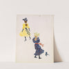 Young girls in hats and sashed dresses (1895–1897) by Maurice Prendergast