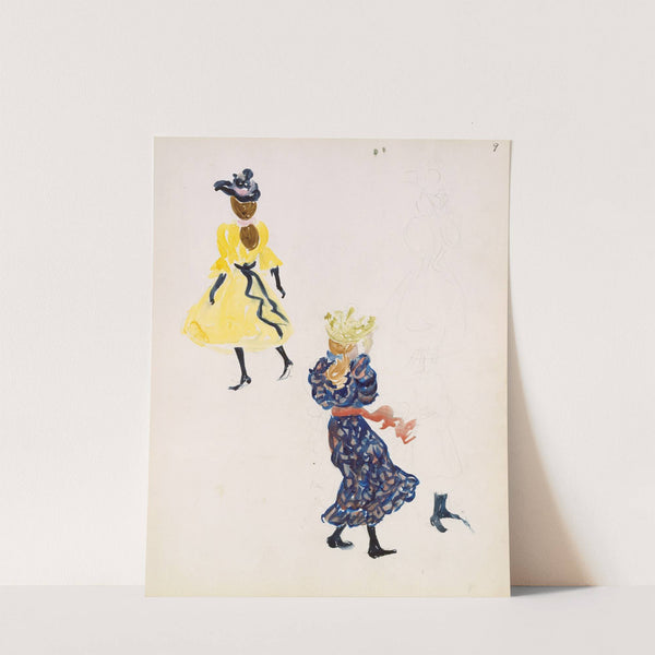 Young girls in hats and sashed dresses (1895–1897) by Maurice Prendergast