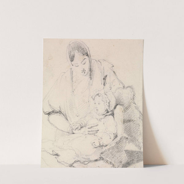 Young Indian Nurse with English Child by George Chinnery