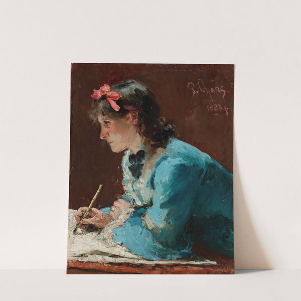 Young lady drawing by Pieter Oyens