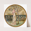 Young lady gathering blossom by Minton and Co.