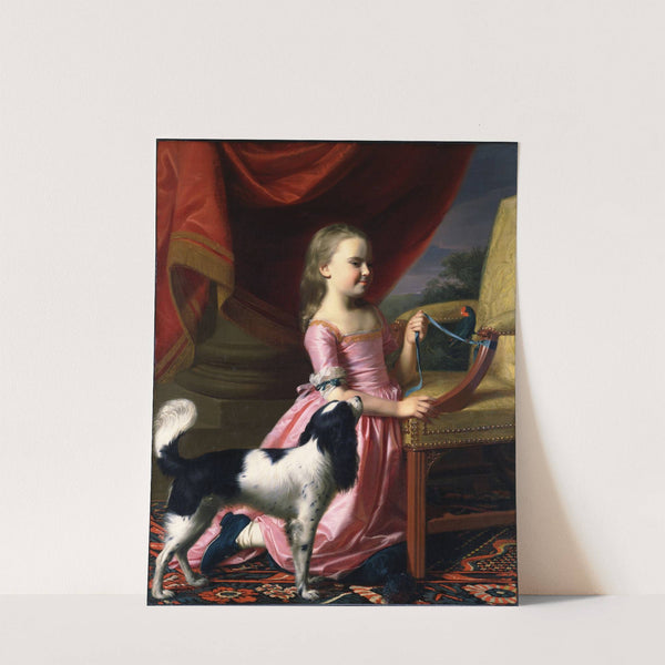 Young Lady With A Bird And A Dog by John Singleton Copley