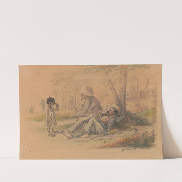 Young lady's call on outpost, Alabama by Adolph Metzner