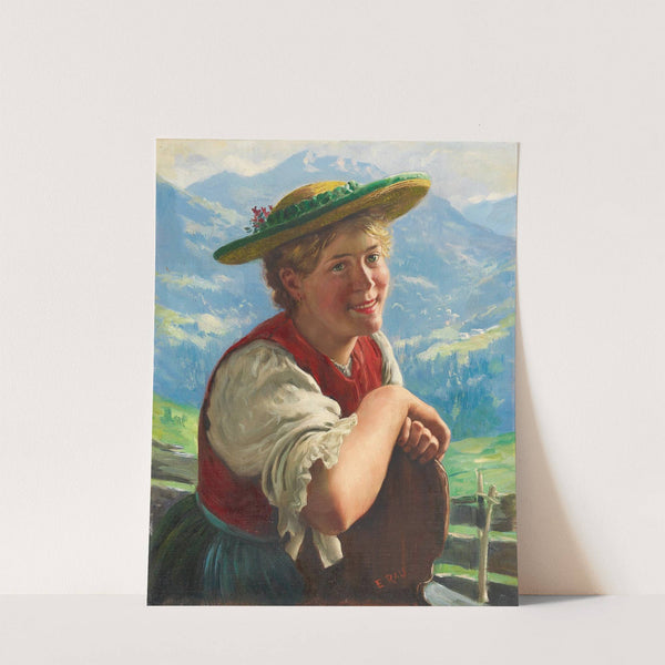 Young Lass Smiling by Emil Rau