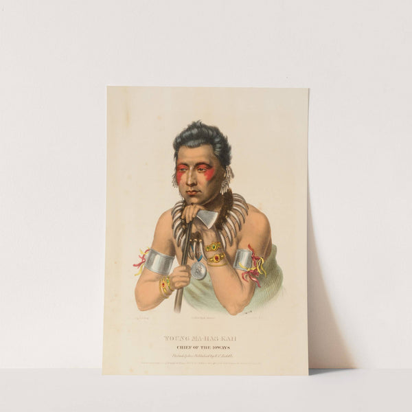 Young Ma-Has-Kah. Chief Of The Ioways (1837) by Charles Bird King