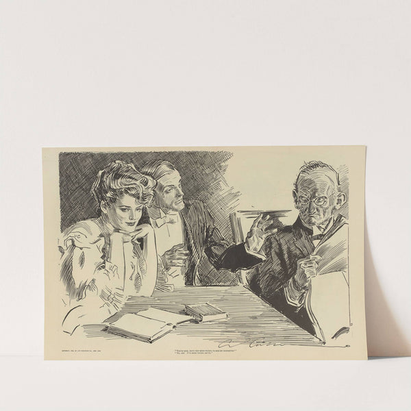 ‘Young man, have you been trying to kiss my daughter’ (1900-1905) by Charles Dana Gibson