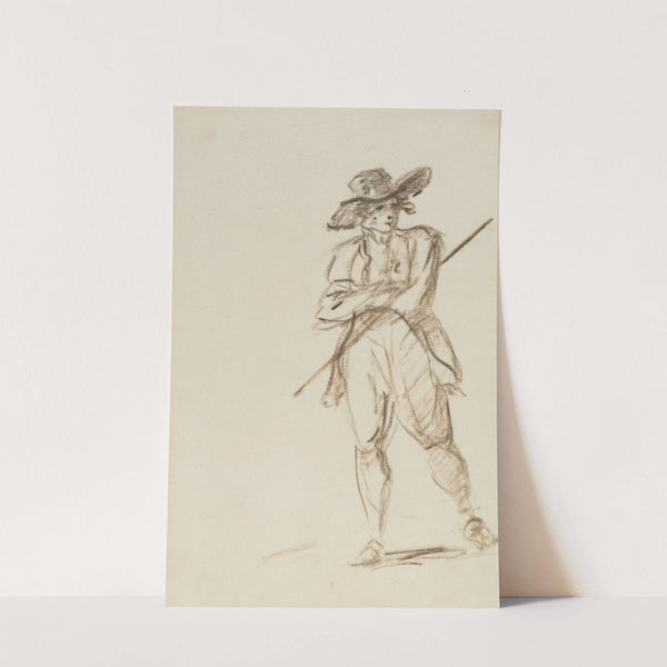 Young Man Holding a Stick under his Arm by Henry William Bunbury