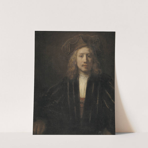 Young Man in a Pearl-trimmed Cap (1650 – 1659) by Follower of Rembrandt van Rijn