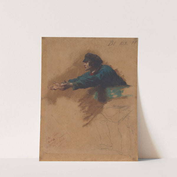 Young Man Leaning Forward with Outstretched Arms (Study for Soldiers Distributing Bread to the Poor) (c. 1851) by Isidore Pils