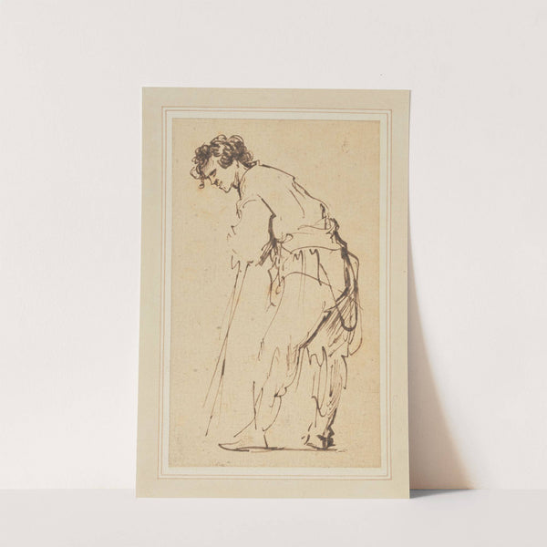 Young Man Leaning on a Stick by Rembrandt van Rijn