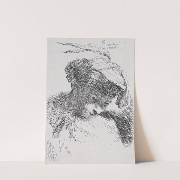 Young Man Looking Down by Giovanni Benedetto Castiglione