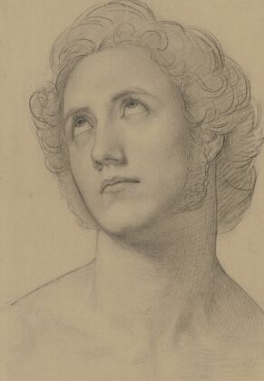 Young man, looking up
