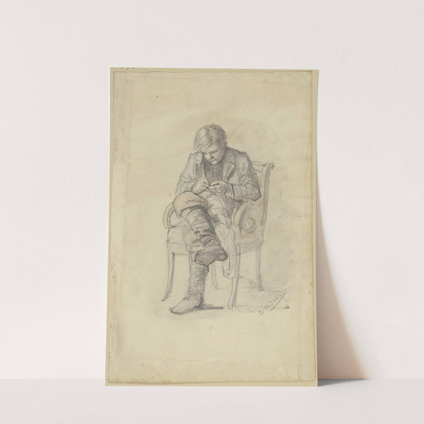 Young man on a chair by Wilhelm Amandus Beer