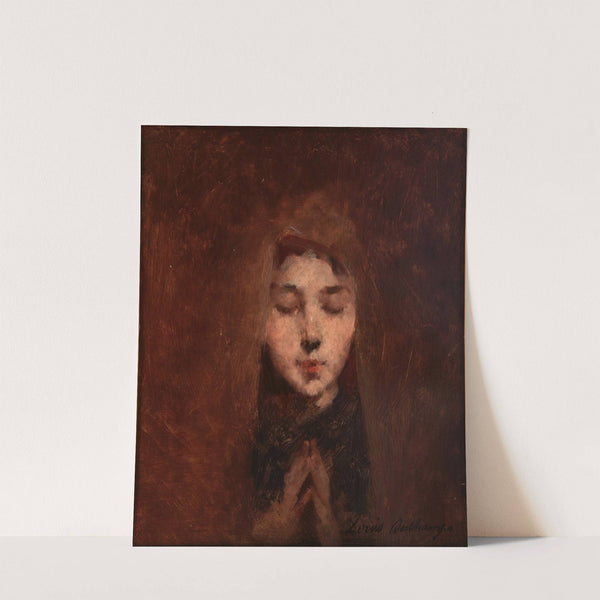 Young man praying by Louis Deschamps