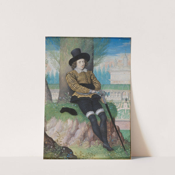 Young Man Seated under a Tree by Isaac Oliver