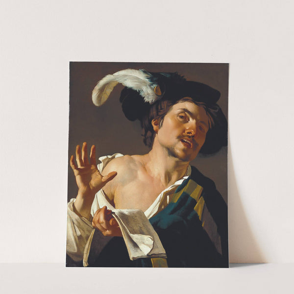 Young Man Singing by Dirck Van Baburen