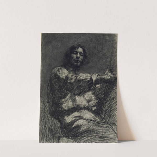 Young Man Sitting, Study. Self-Portrait known as At the Easel (circa 1847) by Gustave Courbet