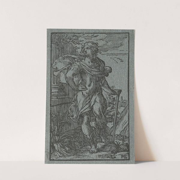 Young Man Standing with a Cane (c. 1598) by Hendrick Goltzius