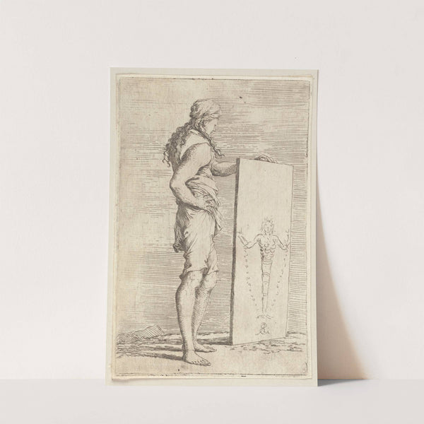 Young Man Viewing a Painting by Salvator Rosa