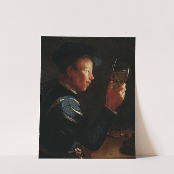 Young Man with a Glass Goblet by Willem van der Vliet