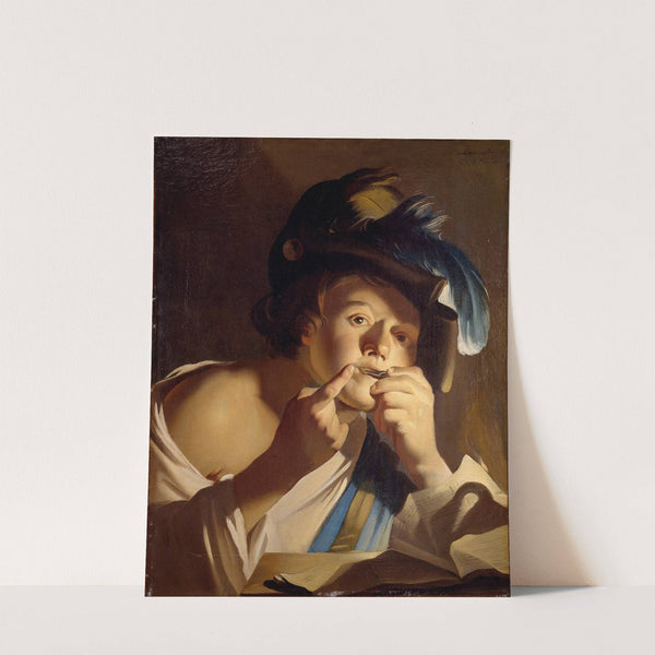 Young Man With Jew's Harp by Dirck Van Baburen