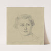 Young man’s head en face by Jakob Becker