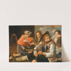 Young Men Playing Cards And A Bagpipe Player; Allegory Of Hearing And Sight by Follower of Eberhard Keil