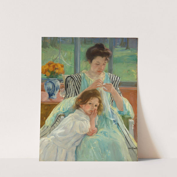 Young Mother Sewing (1900) by Mary Cassatt
