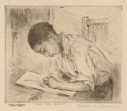 Young Negro Drawing