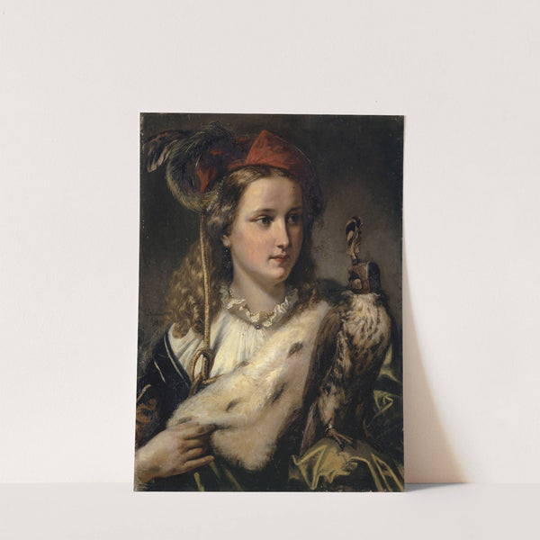 Young Nobel Woman with a Falcon (1856) by Ernst Stückelberg