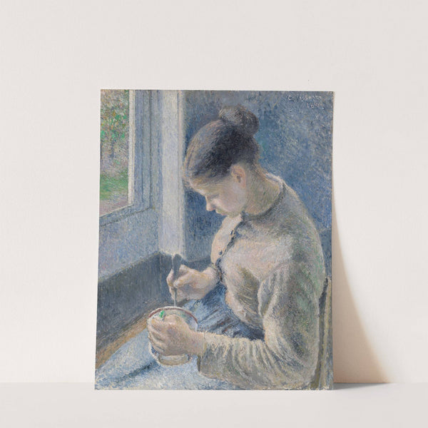 Young Peasant Having Her Coffee (1881) by Camille Pissarro