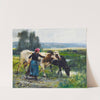 Young Peasant Woman With Two Cows by Julien Dupré