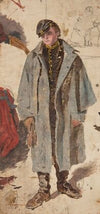 Young Soldier, Sketch of a Soldier Giving Water to a Wounded Companion