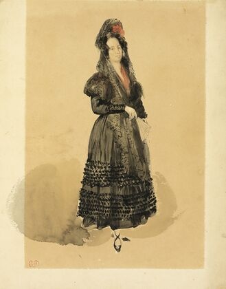Young Spanish Lady in Costume of Manola (1832)