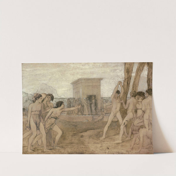 Young Spartan Girls Challenging Boys (c. 1860) by Edgar Degas