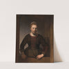 Young Woman at an Open Half-Door by Rembrandt van Rijn