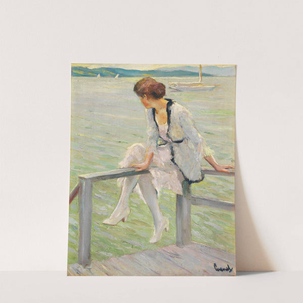 Young woman at Lake Starnberg (1915-1920) by Edward Cucuel