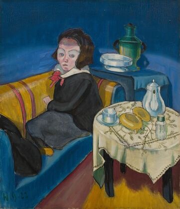 Young Woman at the Table (Samovar) (1922)