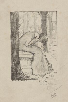 Young woman bending forward