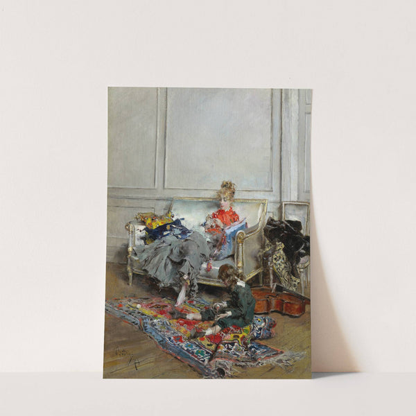 Young Woman Crocheting by Giovanni Boldini