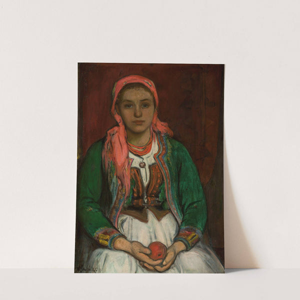 Young woman from the Highlands with an apple (circa 1907) by Władysław Ślewiński