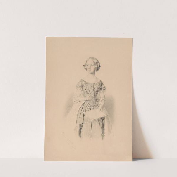 Young woman holding a book by William Strutt