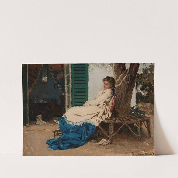 Young Woman in a Garden by Jean-Joseph-Benjamin Constant